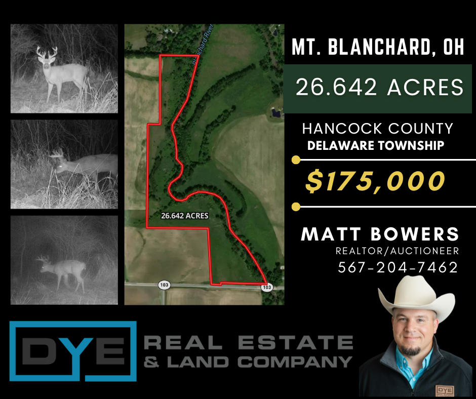 26.642 Acres - Mt. Blanchard, OH - Hancock County