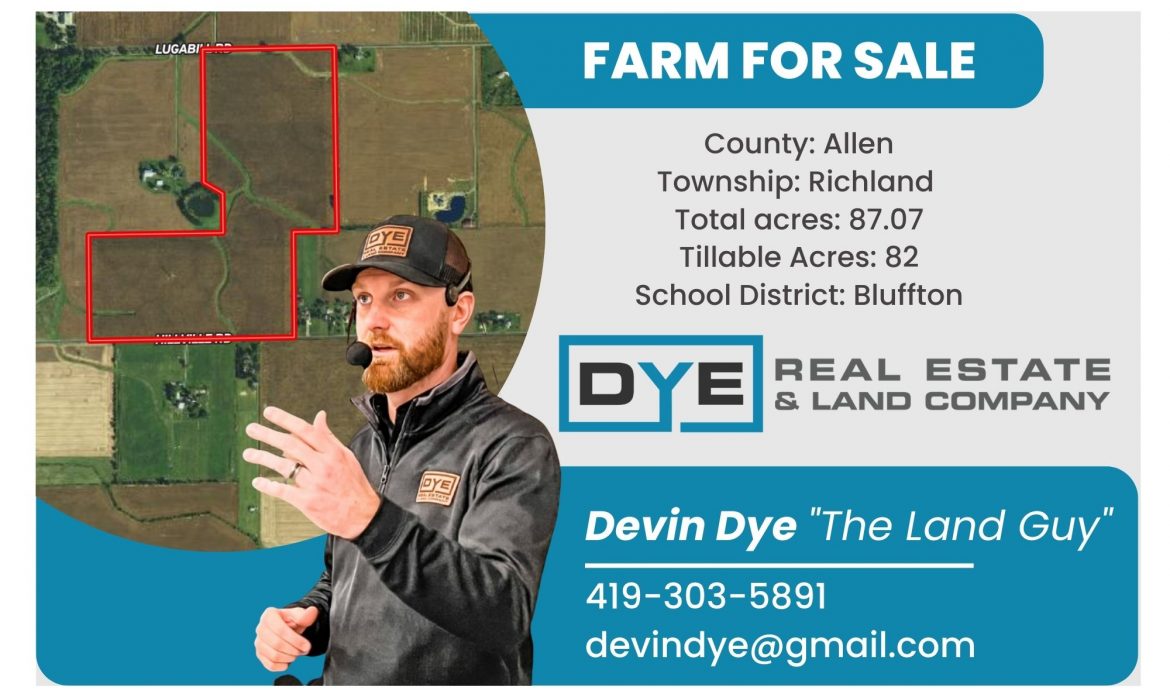 87.07 Acres -  Richland Twp., Allen County