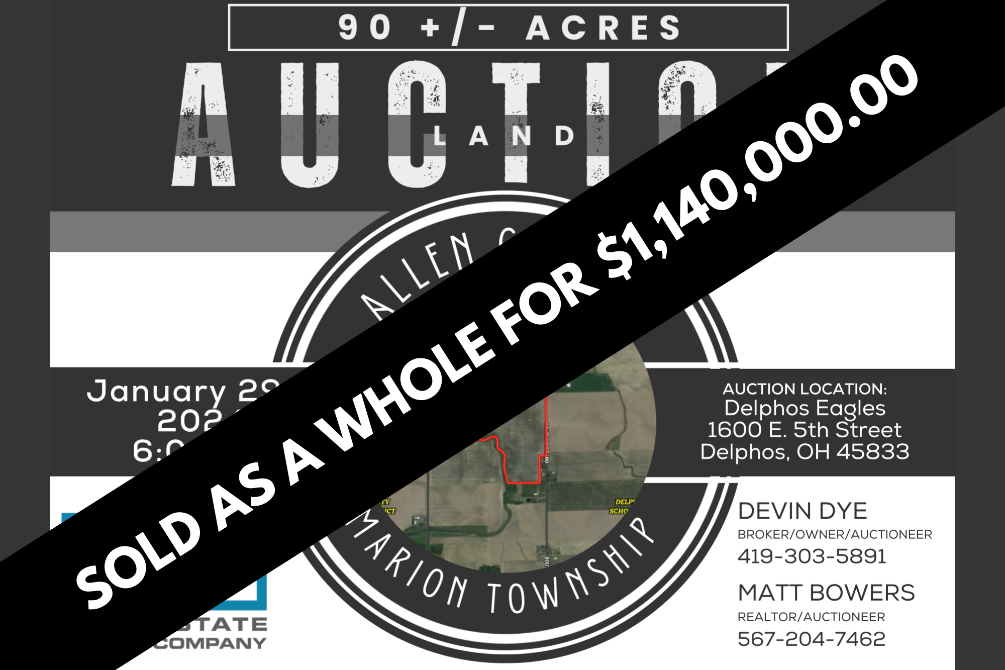 Auction: 90 +/- Acres, Allen County, Marion Township