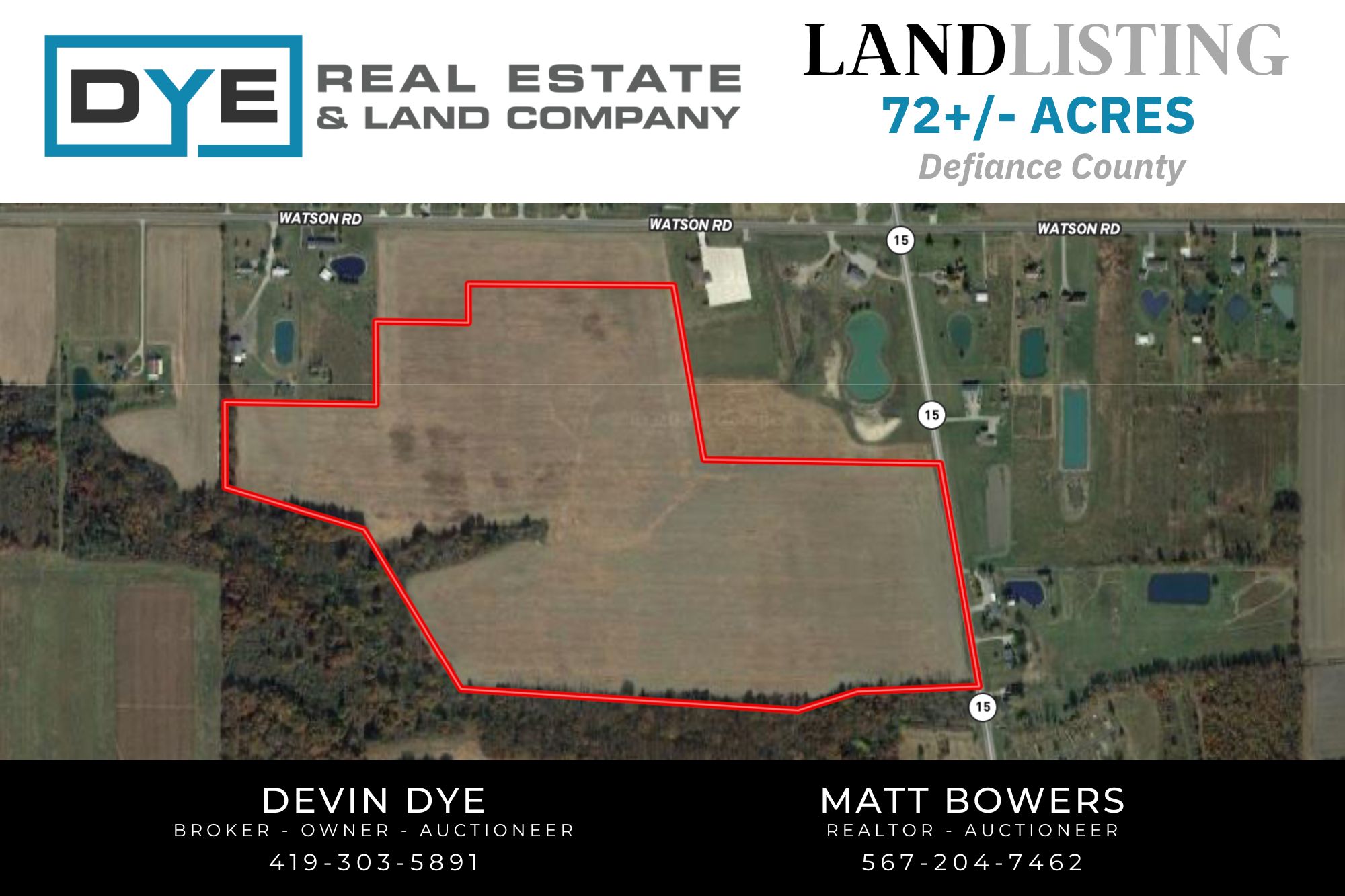 72 +/- Acres - Defiance County