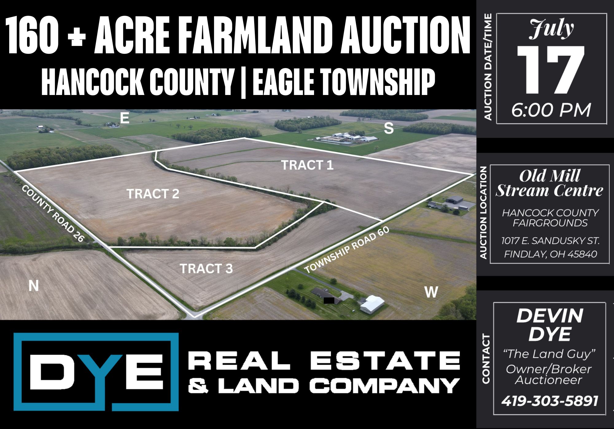 160 +/- Acres, Hancock County, Eagle Township